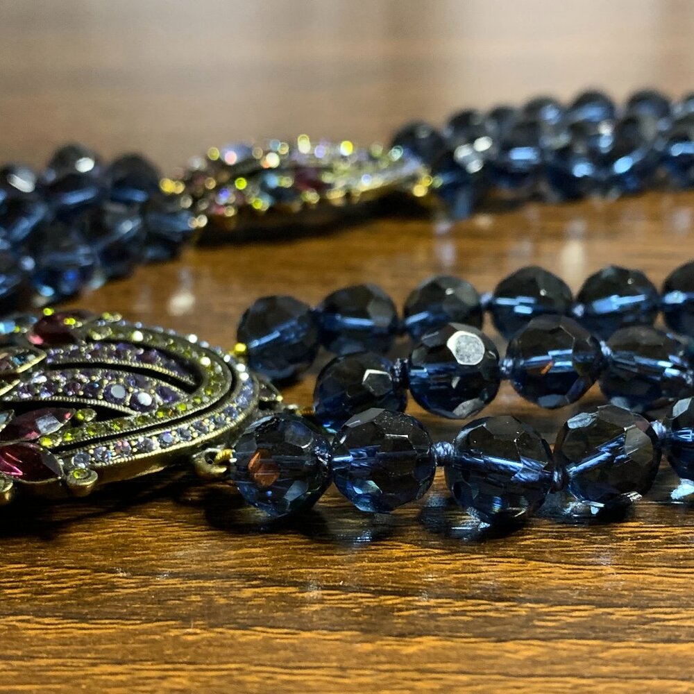Heidi Daus Blue Beaded Necklace - Picture 5 of 9